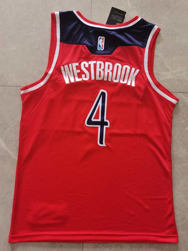 Washington Wizards 20/21 WESTBROOK #4 Red Basketball Jersey 02 (Stitched)