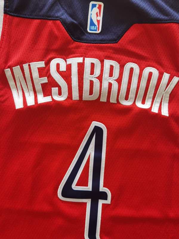 Washington Wizards 20/21 WESTBROOK #4 Red Basketball Jersey 02 (Stitched)