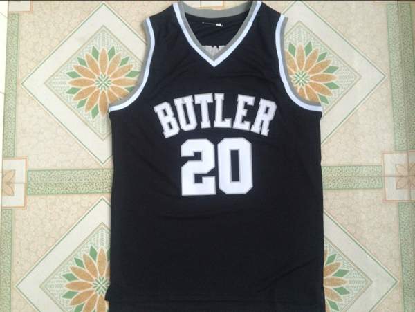 Butler Bulldogs BUTLER #20 Black NCAA Basketball Jersey