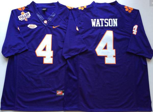 Clemson Tigers WATSON #4 Purple NCAA Football Jersey