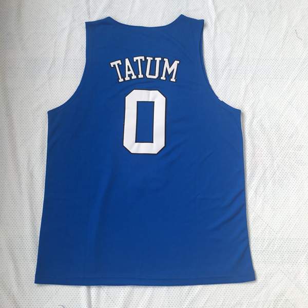 Duke Blue Devils TATUM #0 Blue NCAA Basketball Jersey 02