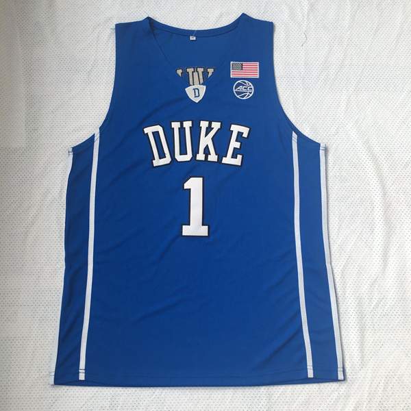 Duke Blue Devils IRVING #1 Blue NCAA Basketball Jersey 02