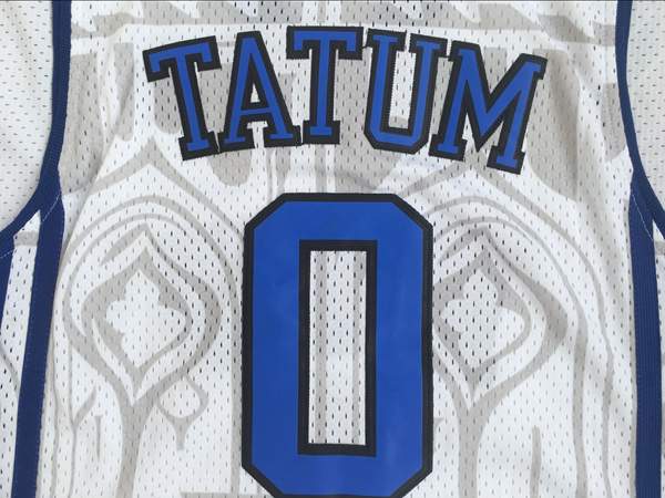 Duke Blue Devils TATUM #0 White NCAA Basketball Jersey