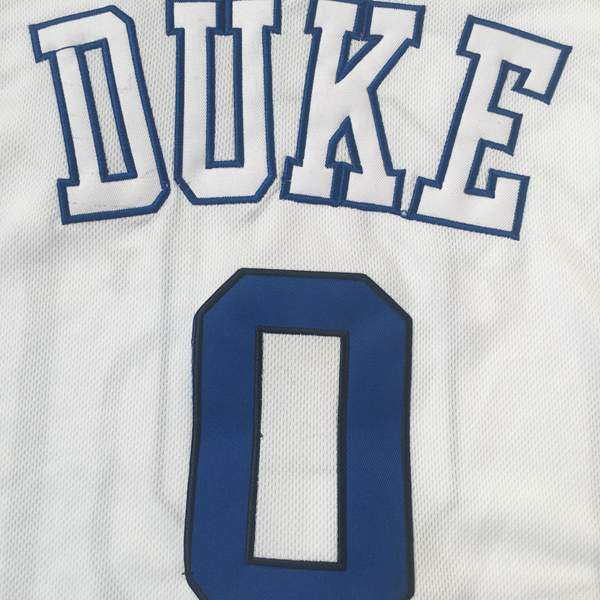 Duke Blue Devils TATUM #0 White NCAA Basketball Jersey 02