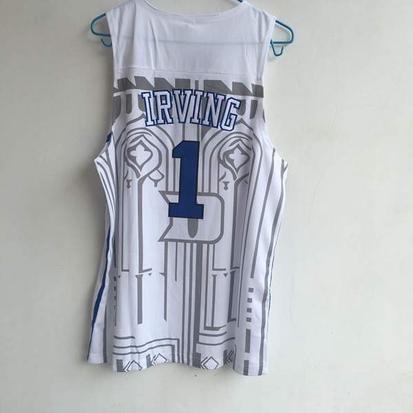 Duke Blue Devils IRVING #1 White NCAA Basketball Jersey 02