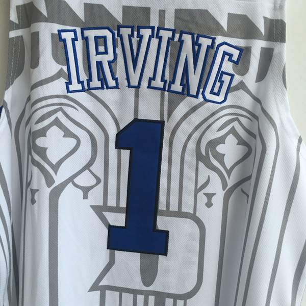 Duke Blue Devils IRVING #1 White NCAA Basketball Jersey 02