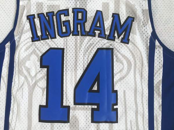 Duke Blue Devils INGRAM #14 White NCAA Basketball Jersey