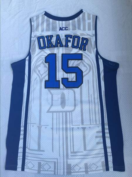 Duke Blue Devils OKAFOR #15 White NCAA Basketball Jersey