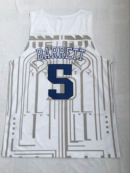 Duke Blue Devils BARRETT #5 White NCAA Basketball Jersey