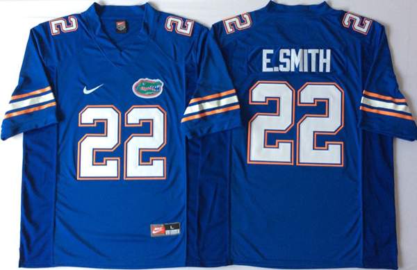 Florida Gators E.SMITH #22 Blue NCAA Football Jersey 02