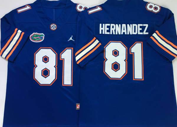 Florida Gators HERNANDEZ #81 Blue NCAA Football Jersey