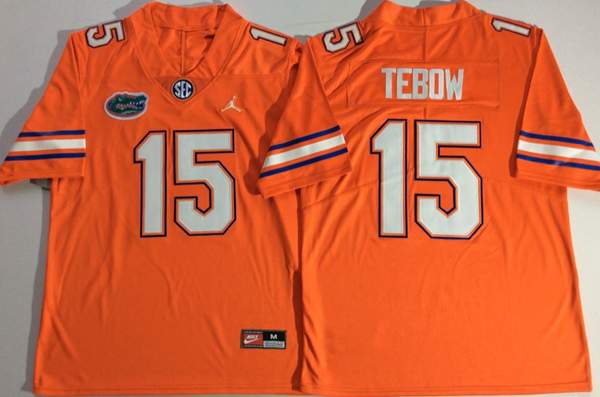 Florida Gators TEBOW #15 Orange NCAA Football Jersey