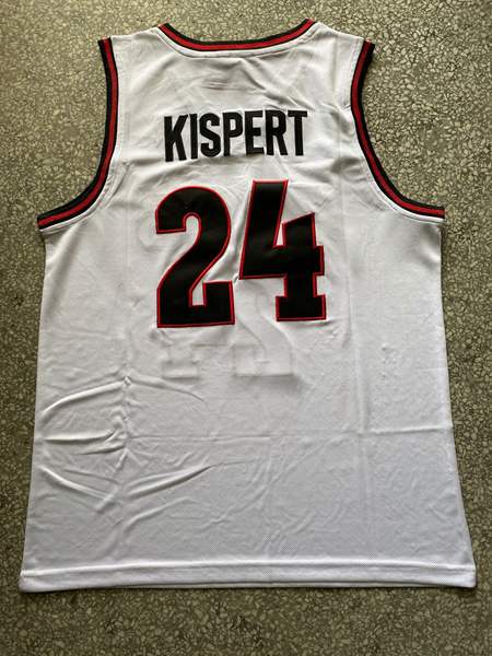 Gonzaga Bulldogs KISPERT #24 White NCAA Basketball Jersey 03