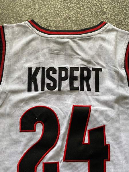 Gonzaga Bulldogs KISPERT #24 White NCAA Basketball Jersey 03