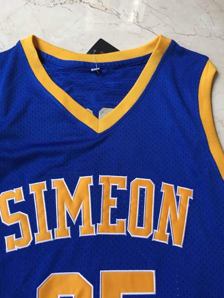 Simeon ROSE #25 Blue Basketball Jersey