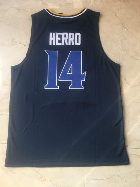 Whitnall HERRO #14 Dark Blue Basketball Jersey