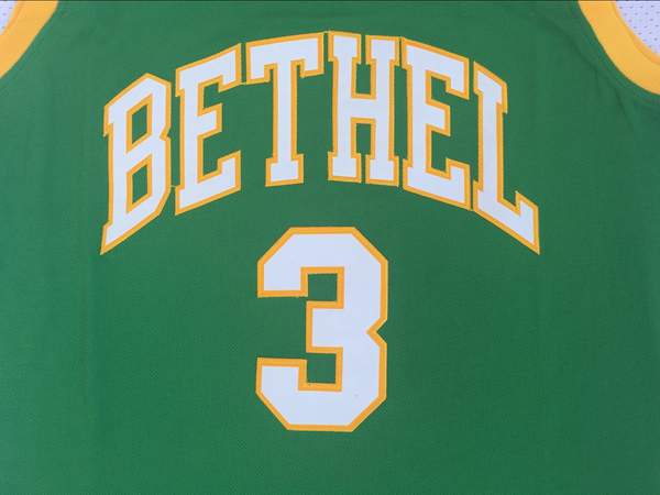 Bethel IVERSON #3 Green Basketball Jersey