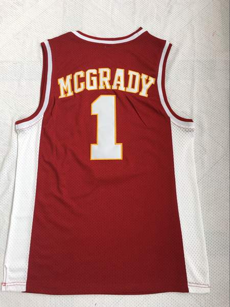 Mount Zion MCGRADY #1 Red Basketball Jersey