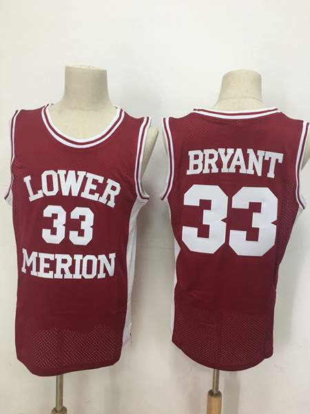 Lower Merion BRYANT #33 Red Basketball Jersey