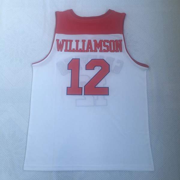 Griffins WILLIAMSON #12 White Basketball Jersey