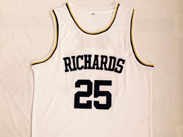 Richards WADE #25 White Basketball Jersey