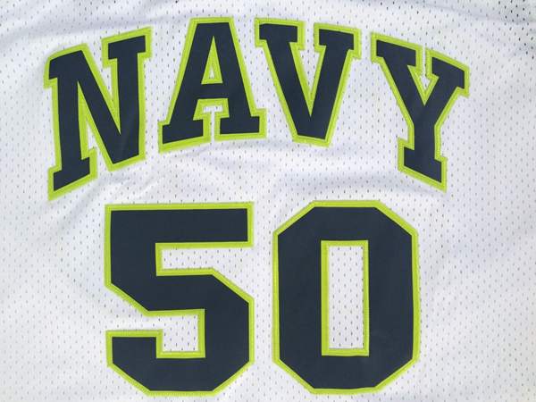 NAVY ROBINSON #50 White Basketball Jersey