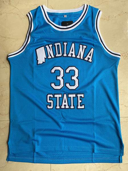 Indiana State Sycamores NDIANA #33 Blue NCAA Basketball Jersey