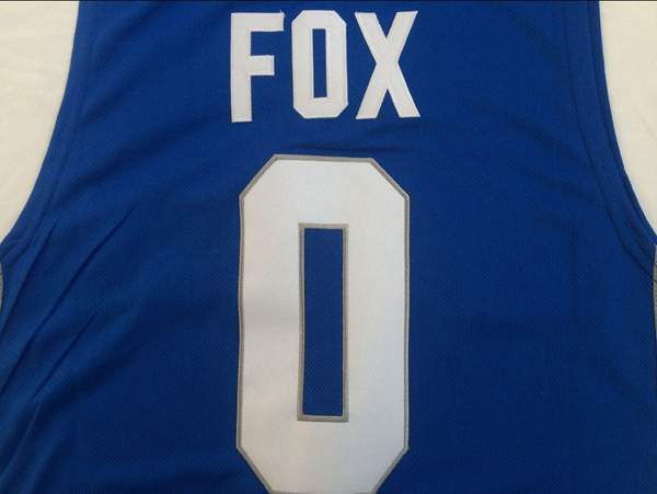 Kentucky Wildcats FOX #0 Blue NCAA Basketball Jersey