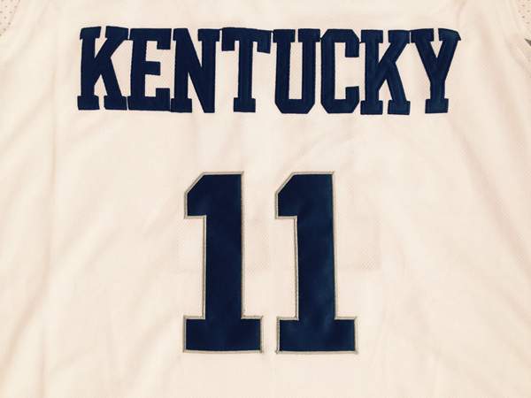 Kentucky Wildcats WALL #11 White NCAA Basketball Jersey