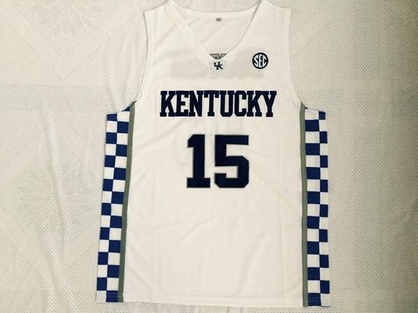 Kentucky Wildcats COUSINS #15 White NCAA Basketball Jersey