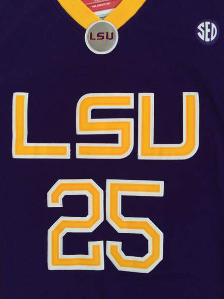 LSU Tigers SIMMONS #25 Purple NCAA Basketball Jersey