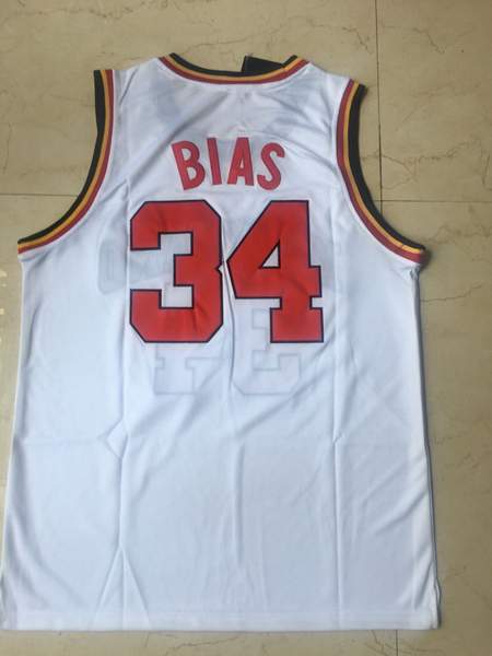 Maryland Terrapins BIAS #34 White NCAA Basketball Jersey