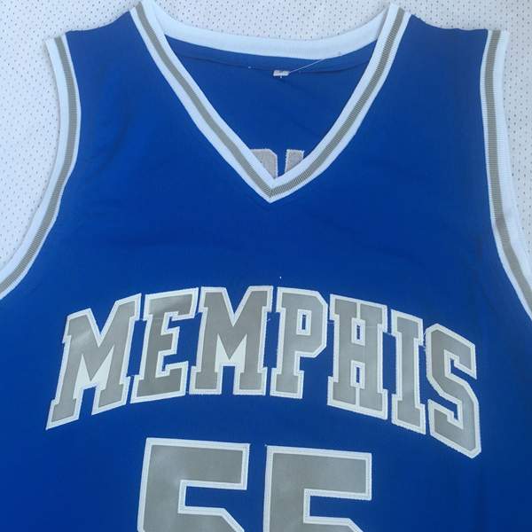 Memphis Tigers WRIGHT #55 Blue NCAA Basketball Jersey