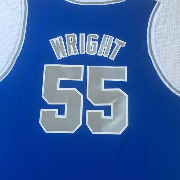 Memphis Tigers WRIGHT #55 Blue NCAA Basketball Jersey