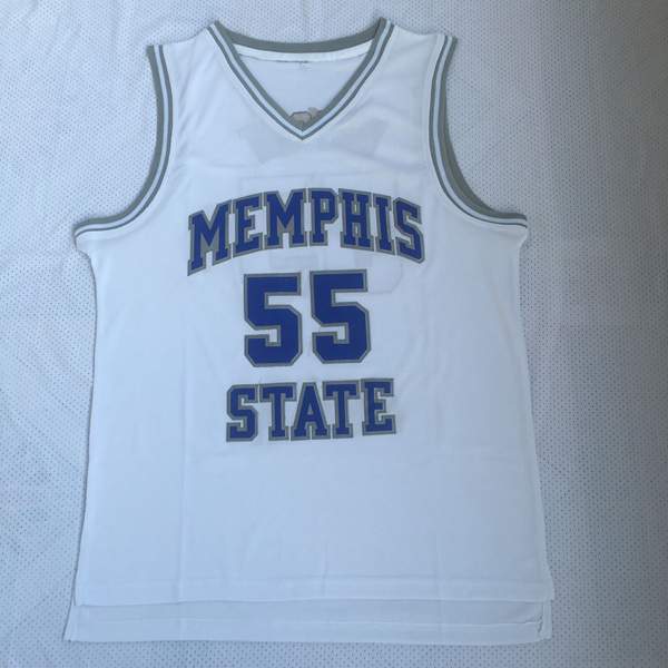 Memphis Tigers WRIGHT #55 White NCAA Basketball Jersey