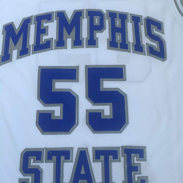 Memphis Tigers WRIGHT #55 White NCAA Basketball Jersey