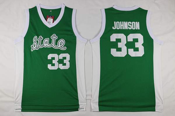 Michigan State Spartans JOHNSON #33 Green NCAA Basketball Jersey