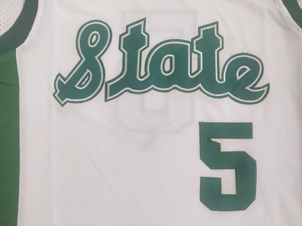 Michigan State Spartans WINSTON #5 White NCAA Basketball Jersey