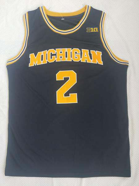 Michigan Wolverines POOLE #2 Dark Blue NCAA Basketball Jersey