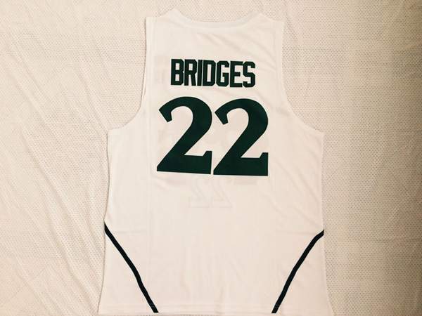 Michigan Wolverines BRIDGES #22 White NCAA Basketball Jersey