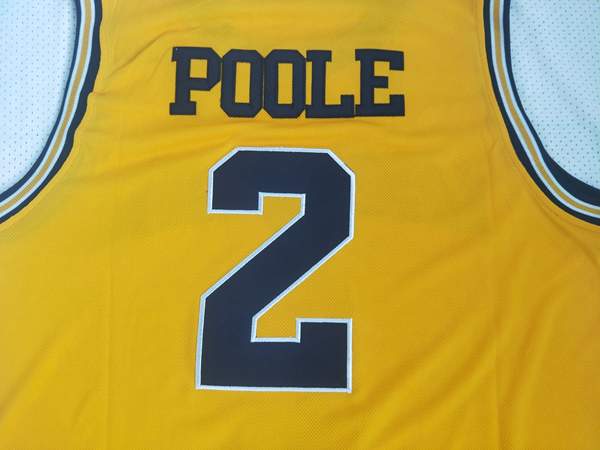 Michigan Wolverines POOLE #2 Yellow NCAA Basketball Jersey