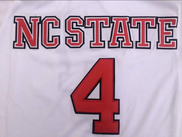 NC State Wolfpack SMITH JR. #4 White NCAA Basketball Jersey