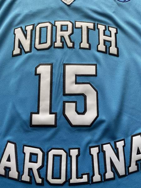 North Carolina Tar Heels CARTER #15 Light Blue NCAA Basketball Jersey