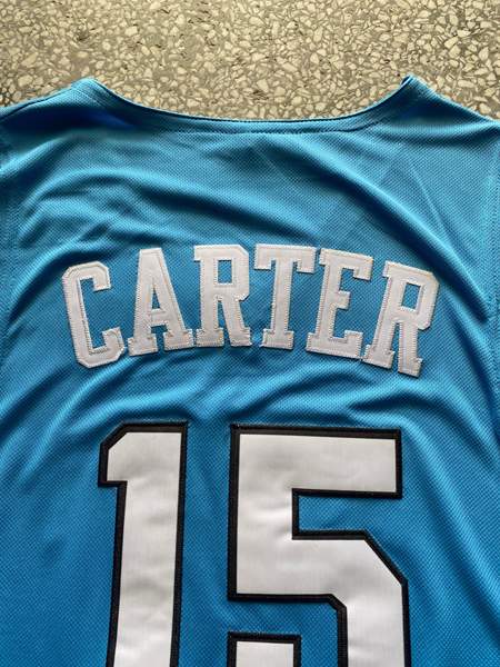 North Carolina Tar Heels CARTER #15 Light Blue NCAA Basketball Jersey