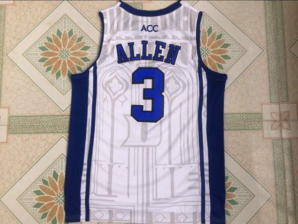 North Carolina Tar Heels ALLEN #3 White NCAA Basketball Jersey