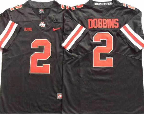 Ohio State Buckeyes DOBBINS #2 Black NCAA Football Jersey
