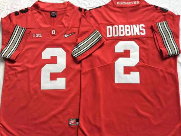 Ohio State Buckeyes DOBBINS #2 Red NCAA Football Jersey