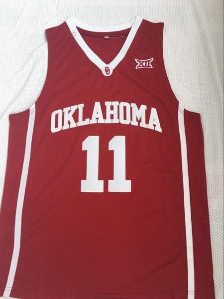 Oklahoma Sooners YOUNG #11 Red NCAA Basketball Jersey