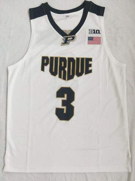 Purdue Boilermakers C.EDWARDS #3 White NCAA Basketball Jersey