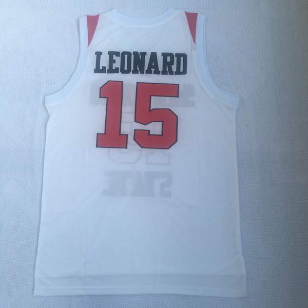 San Diego State Aztecs LEONARD #15 White NCAA Basketball Jersey